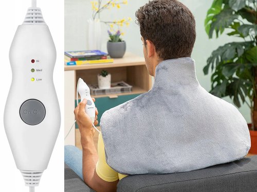 Verk 24474 Elektrická vyhrievacia dečka na krk a ramená 70W, šedá