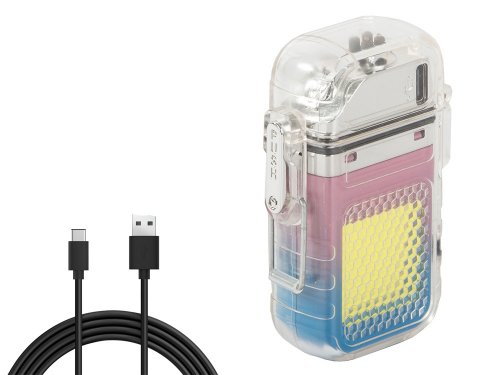 Verk 24478 Plazmový voděodolný USB zapalovač s LED COB svítilnou 