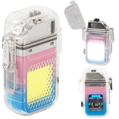 Verk 24478 Plazmový voděodolný USB zapalovač s LED COB svítilnou 