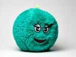 GGV 5566 Plyšový míč chlupatý pro děti 25 cm, oranžová