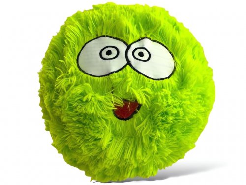 GGV 5566 Plyšový míč chlupatý pro děti 25 cm, oranžová
