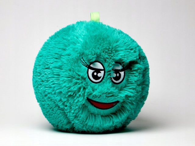 GGV 5566 Plyšový míč chlupatý pro děti 25 cm, oranžová