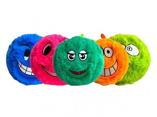 GGV 5566 Plyšový míč chlupatý pro děti 25 cm, oranžová