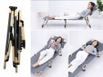 Verk 27263 Skládací lehátko s opěrkou hlavy šedé