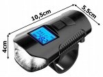 Verk 14490 Voděodolné LED světlo na kolo USB, tachometr, el.zvonek 150db