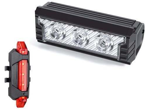 Verk 14496 Sada LED osvetlenia na bicykel 2500 lm, USB 2 ks