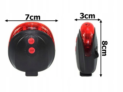 Verk 14498 Laserové zadné svetlo pre bicykel 5 LED