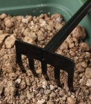 Pronett XJ5290 Záhradné hrabličky 28 cm čierne