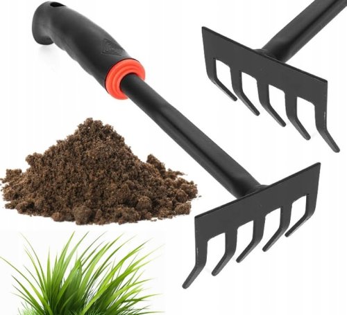 Pronett XJ5290 Záhradné hrabličky 28 cm čierne