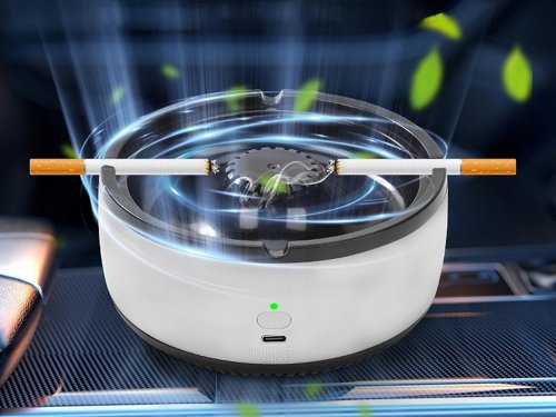 Verk 27207 Bezdýmný popelník s čističkou vzduchu 500mAh bílý
