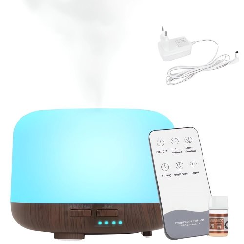 Pronett XJ4722 Aróma difuzér LED, 13 W, 300 ml, diaľkový ovládač, svetlo hnedý