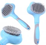Nuxie 2706 Samočistící kartáč na psy a kočky Hair Brush modrý