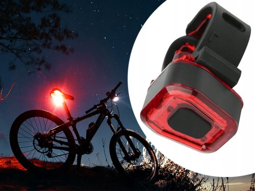 Verk 14494 Zadné svetlo na bicykel LED, IPX4 červené