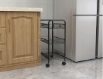 Verk 27239 Regál na kolečkách, 3 police černá