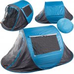 Verk 14529 Samorozkládací stan UV plážový 210 x 130 x 85 cm modrošedý