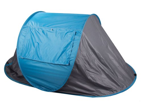 Verk 14529 Samorozkládací stan UV plážový 210 x 130 x 85 cm modrošedý