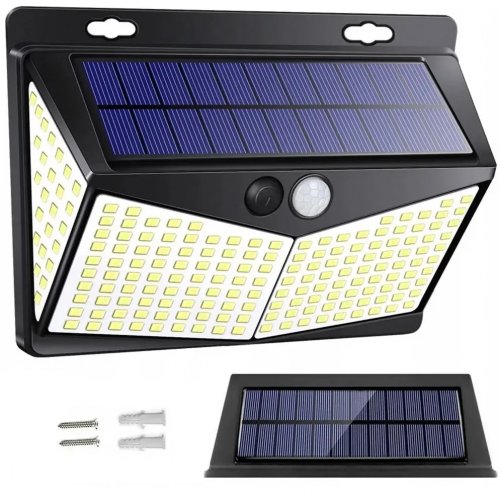 Foxter 1797 Solárne vonkajšie 212 LED COB osvetlenie s pohybovým senzorom