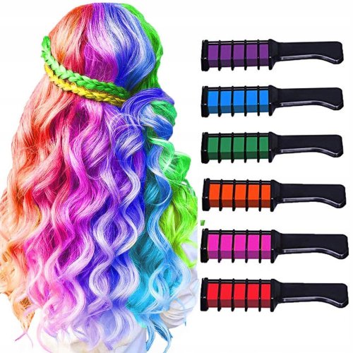 Foxter 2304 Hřeben s barevnými křídami na vlasy 10 barev