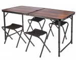 Foxter 2461 Skládací kempingový set pro 4 osoby hnědý