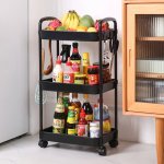 Verk 27259 Regál na kolieskach, 3 police čierna