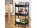 Verk 27259 Regál na kolieskach, 3 police čierna