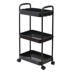 Verk 27259 Regál na kolečkách, 3 police černá