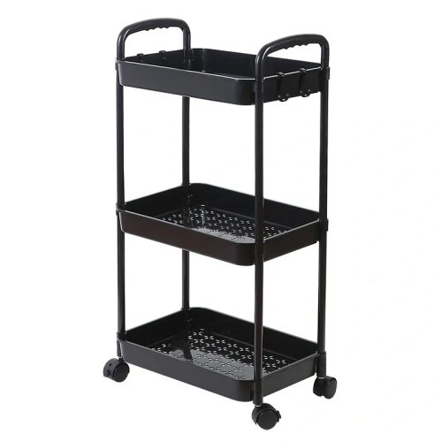 Verk 27259 Regál na kolieskach, 3 police čierna