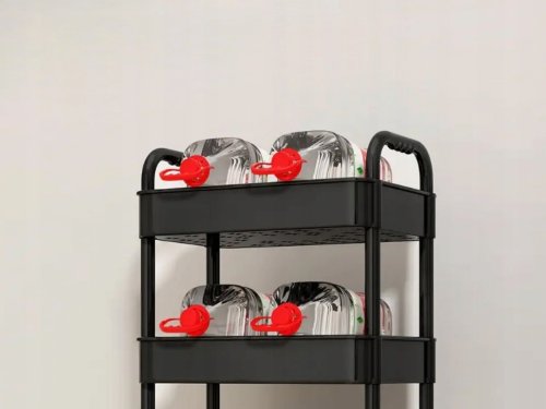 Verk 27259 Regál na kolieskach, 3 police čierna