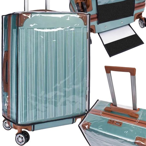 Trizand 23922 Obal na kufor L, 67 x 52 x 33 cm, priehľadný