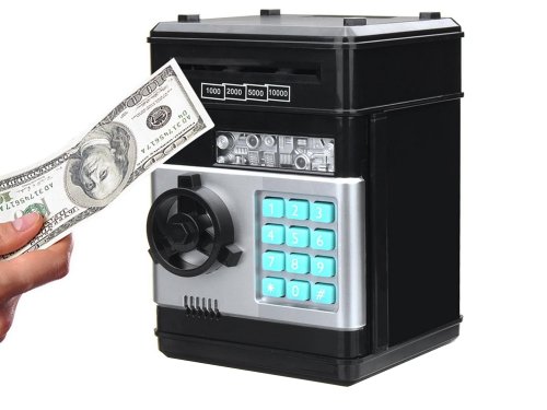 Kruzzel 23545 Detská pokladnička trezor čierna