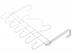 Verk 27217 Závěsný věšák na dveře 46 cm 7 háčků, bílá