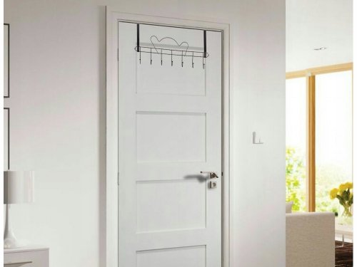 Verk 27217 Závěsný věšák na dveře 46 cm 7 háčků, bílá