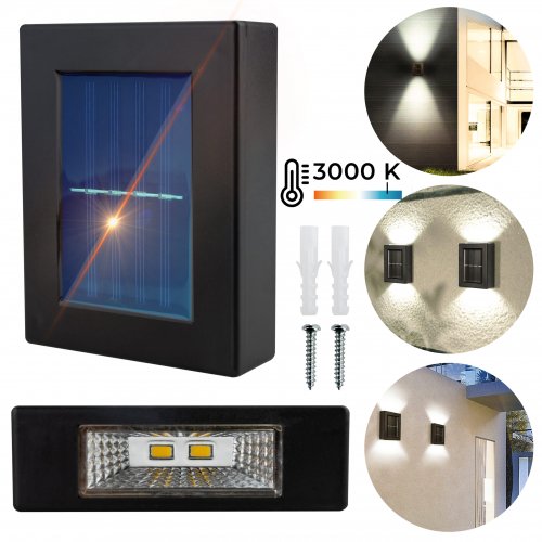 Vergionic 7427 Venkovní solární LED osvětlení 3000K, 600 mAh, soumrakový senzor