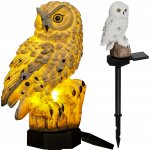 Gardlov 23847 Záhradná solárna lampa sova IP44, teplá biela