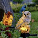 Gardlov 23847 Záhradná solárna lampa sova IP44, teplá biela