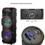 GGV 2804 Bluetooth reproduktor, LED podsvietenie, mikrofón, diaľkové ovládanie, 20 W, čierna