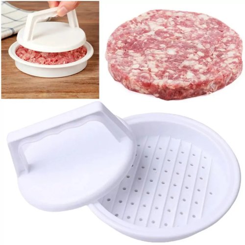 Pronett XJ5301 Kuchynský praktický lis na hamburgery biely