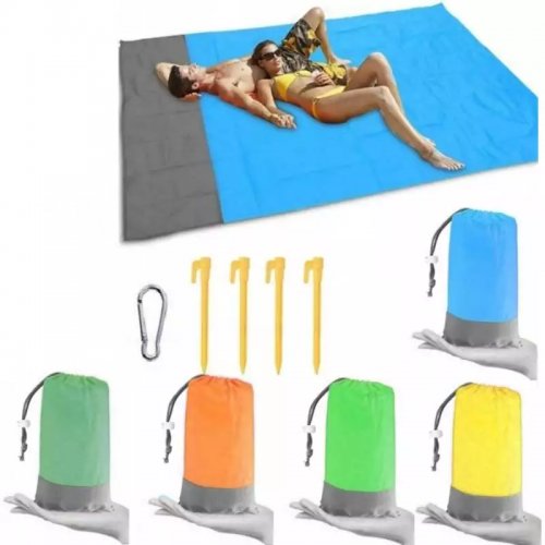 Pronett XJ4329 Magická podložka na pláž 210 x 200 cm khaki