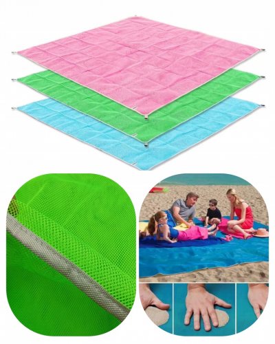 Pronett XJ3548 Skladacia plážová podložka 200 x 200 cm sieťovaná oranžová