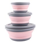 Pronett XJ5239 Skladacia miska s vekom 3 ks zelená