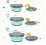 Pronett XJ5239 Skladacia miska s vekom 3 ks zelená