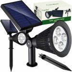 Gardlov 24002 Záhradný solárny 4 LED reflektor, IP65, 120 lm