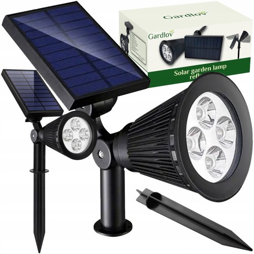 Gardlov 24002 Záhradný solárny 4 LED reflektor, IP65, 120 lm