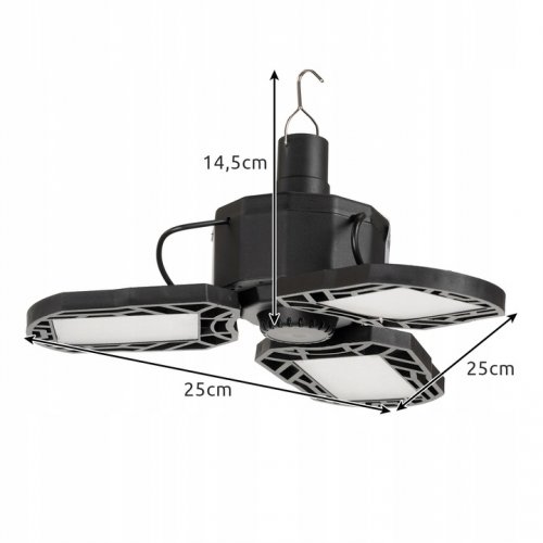Trizand 23959 Kempingová solárna lampa s háčikom 6000K, 3000 lm, IPX4