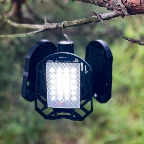 Trizand 23959 Kempingová solárna lampa s háčikom 6000K, 3000 lm, IPX4