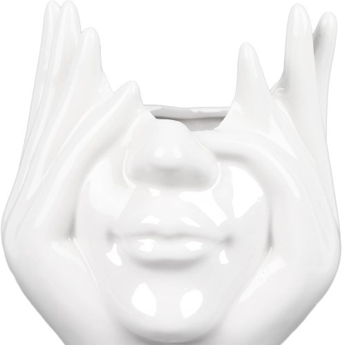 Pronett XJ5321 Dekorativní keramická váza bílá