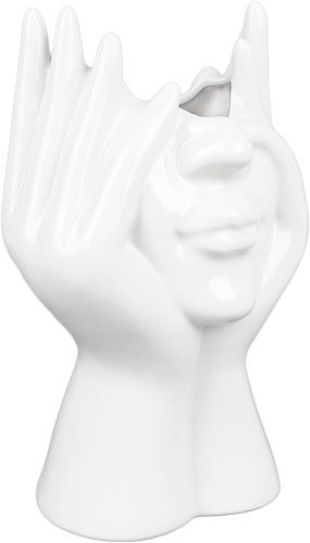 Pronett XJ5321 Dekorativní keramická váza bílá