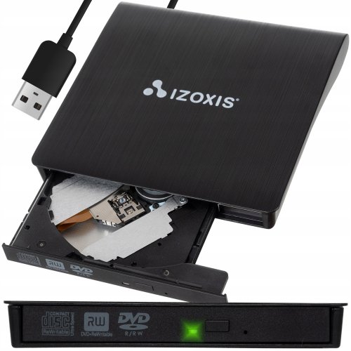Izoxis 24351 Externí vypalovačka CD-R/DVD-ROM/RW