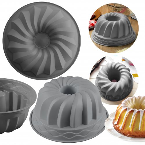 Vergionic 7724 Silikónová forma na bábovku 23 x 10 cm sivá