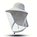 Pronett XJ5374 Rybářský klobouk s moskytiérou, černá